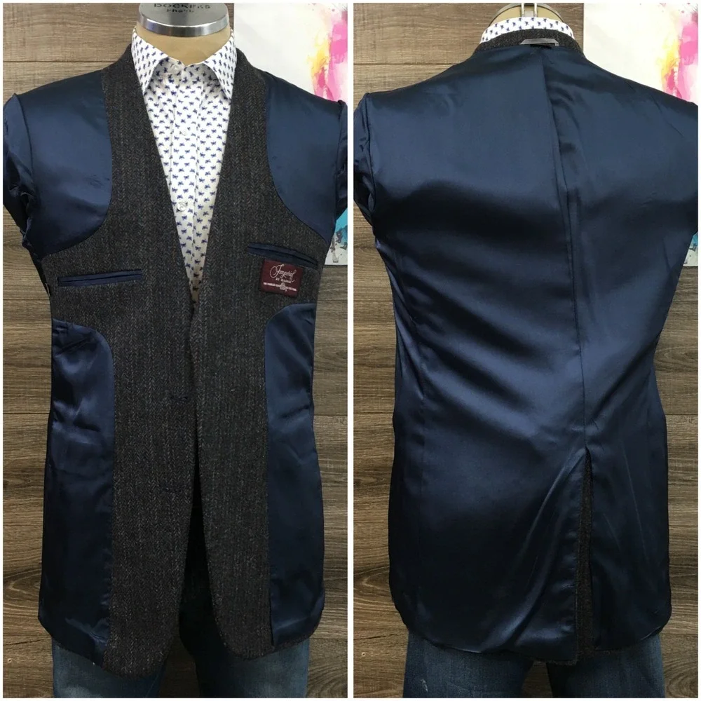 VINTAGE HAGGAR Mens Tweed Blazer Sport Coat Casual‎ Jacket Size 40L Wool Suit